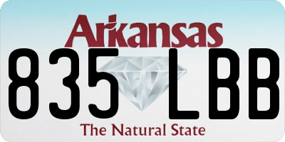 AR license plate 835LBB
