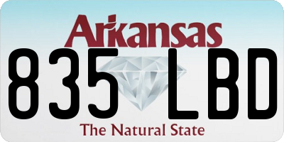 AR license plate 835LBD
