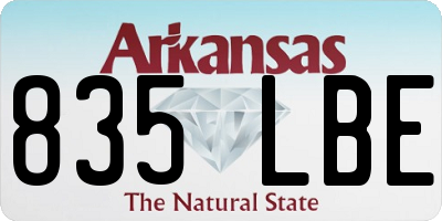 AR license plate 835LBE