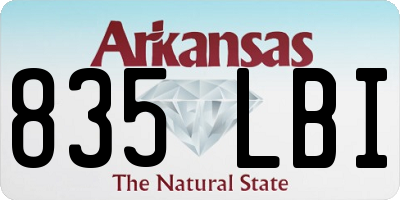 AR license plate 835LBI