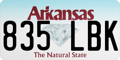 AR license plate 835LBK