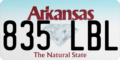 AR license plate 835LBL