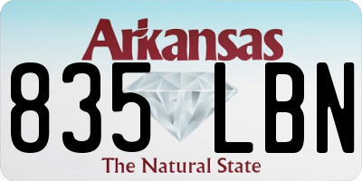 AR license plate 835LBN