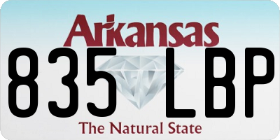 AR license plate 835LBP