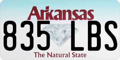 AR license plate 835LBS