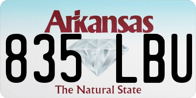AR license plate 835LBU