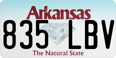 AR license plate 835LBV