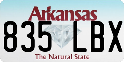AR license plate 835LBX