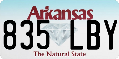 AR license plate 835LBY