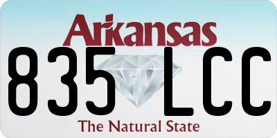 AR license plate 835LCC