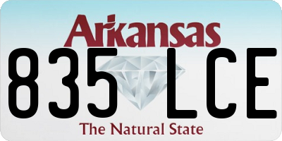 AR license plate 835LCE