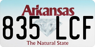 AR license plate 835LCF