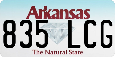 AR license plate 835LCG