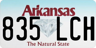 AR license plate 835LCH