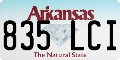 AR license plate 835LCI