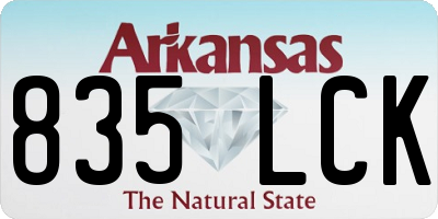 AR license plate 835LCK