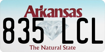 AR license plate 835LCL