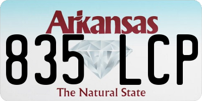 AR license plate 835LCP