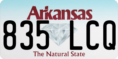 AR license plate 835LCQ