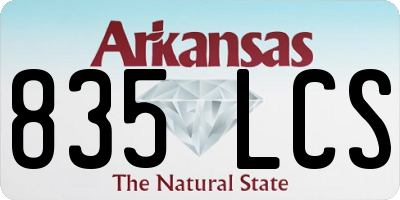AR license plate 835LCS