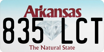 AR license plate 835LCT