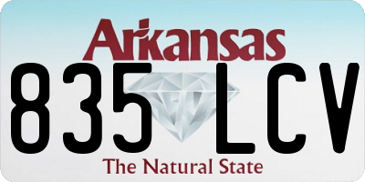 AR license plate 835LCV