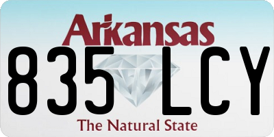 AR license plate 835LCY