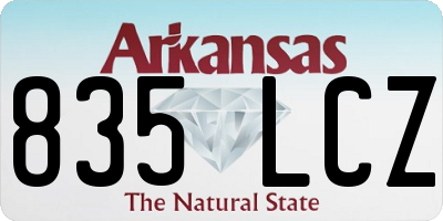AR license plate 835LCZ