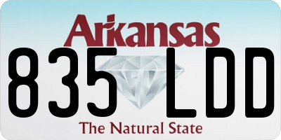 AR license plate 835LDD