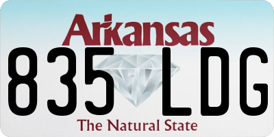 AR license plate 835LDG
