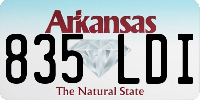 AR license plate 835LDI