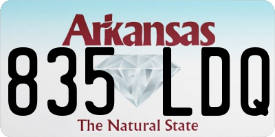 AR license plate 835LDQ