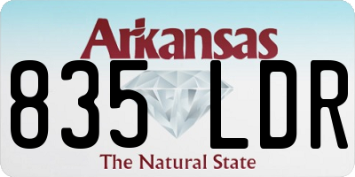 AR license plate 835LDR