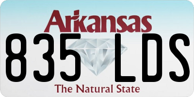 AR license plate 835LDS
