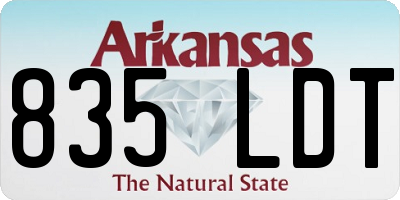 AR license plate 835LDT