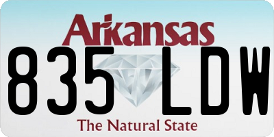 AR license plate 835LDW