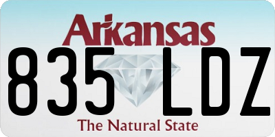 AR license plate 835LDZ