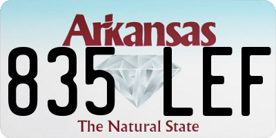 AR license plate 835LEF
