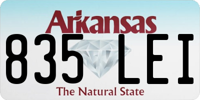AR license plate 835LEI