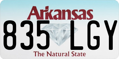 AR license plate 835LGY