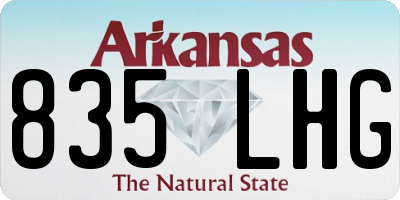 AR license plate 835LHG