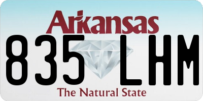 AR license plate 835LHM