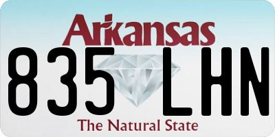 AR license plate 835LHN