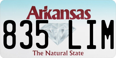 AR license plate 835LIM