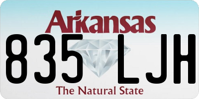 AR license plate 835LJH