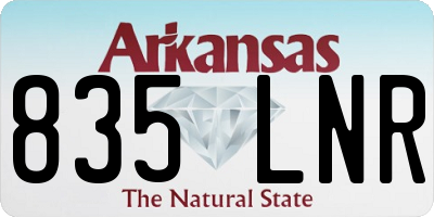 AR license plate 835LNR