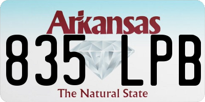 AR license plate 835LPB