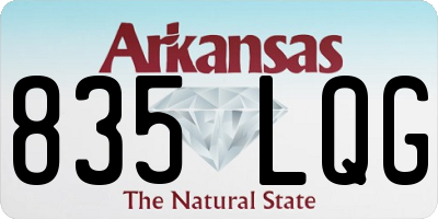 AR license plate 835LQG