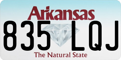 AR license plate 835LQJ
