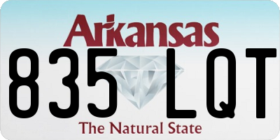 AR license plate 835LQT